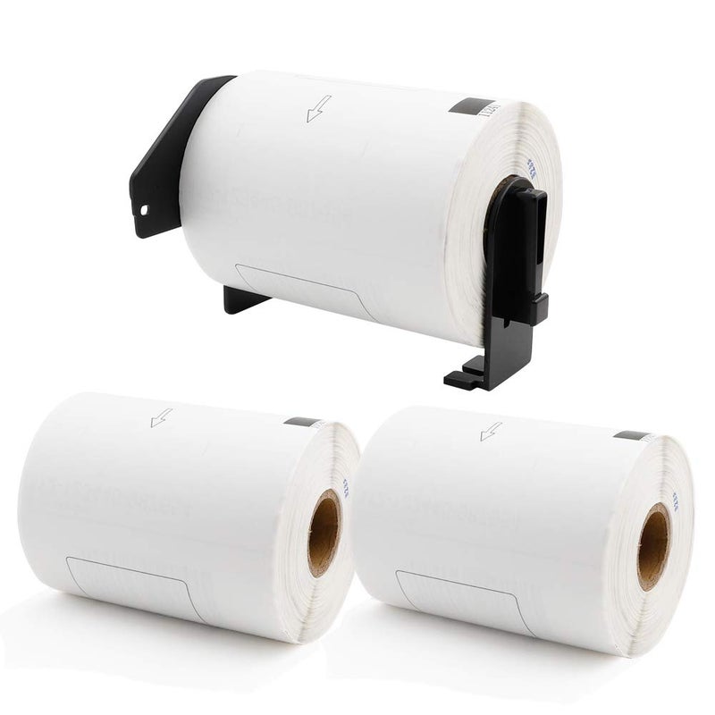 Label KINGDOM Replace for Brother DK-1241 Die-Cut Large Shipping Label, 4"" x 6""(102 mm x 151 mm) 200/Roll for Thermal QL-1100 QL-1110NWB Label Printer (3 Paper Roll+1 Reusable Cartridge)
